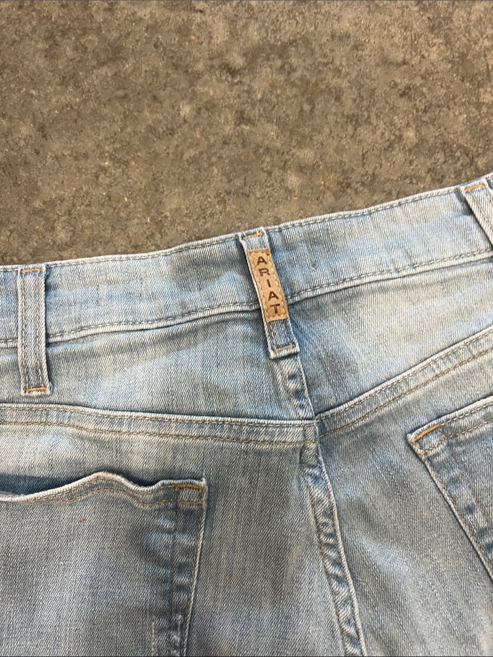 Ariat Light Wash Frayed Hem Denim Shorts - Picture 5 of 5